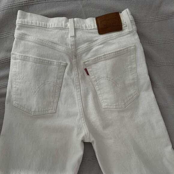 Levi’s Premium Ribcage Straight Ankle Off White Non-Stretch Button-Fly – US 27 - Picture 10 of 12